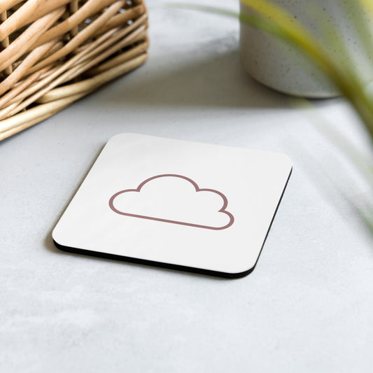 Cloud cork-back coaster